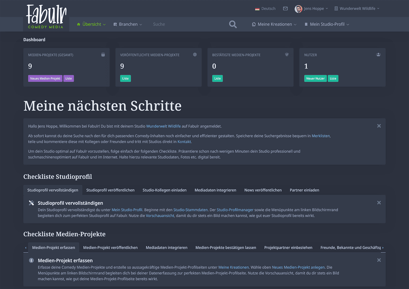 Statistik und Quick-Links - image