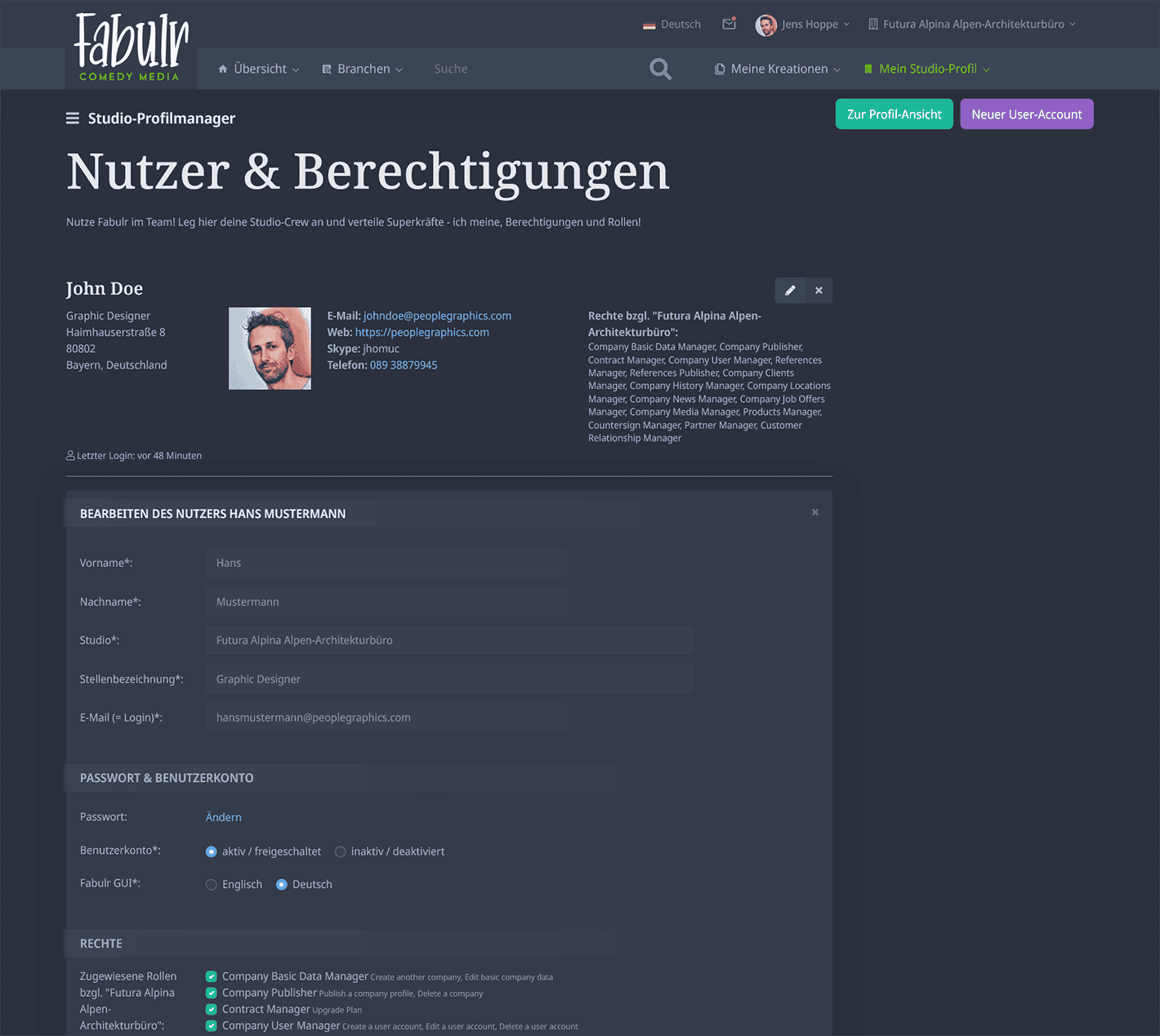 Rechte-Management über 16 Nutzer-Rollen  - image