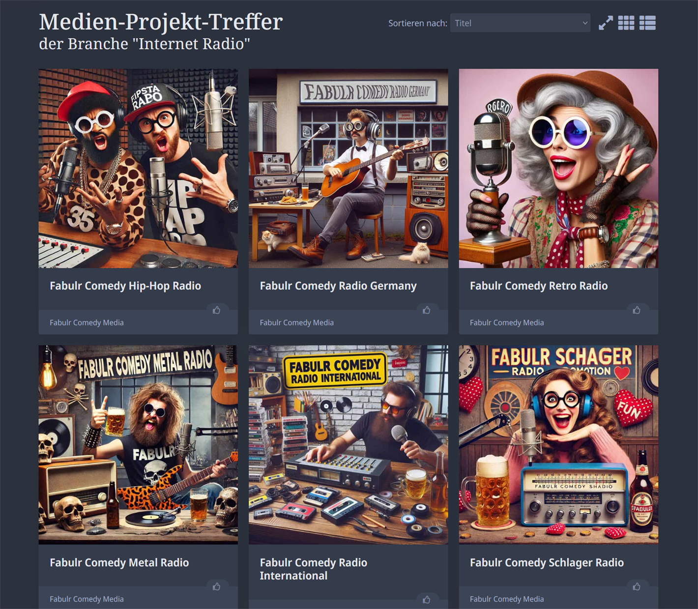 Im Rahmen deiner Medien-Projekte hochgeladene Songs können gezielt auf den Fabulr Comedy Radio-Stationen veröffentlicht werden. - image